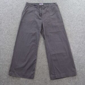 Bridge & Burn Pants Womens 32 Gray Flare Relaxed Leg High Waist Rise